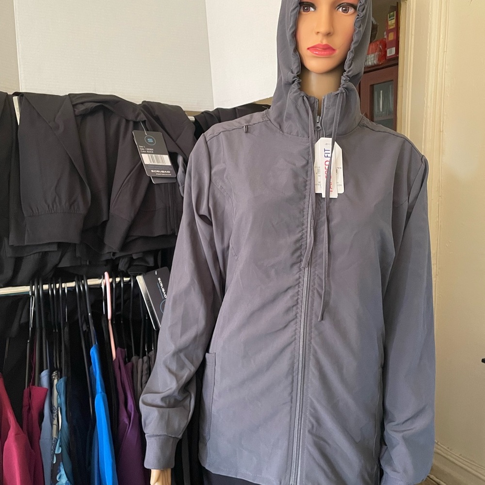 Grey Scrub Jacket - Picture 2 of 2